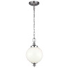 Petite suspension Parkman 1 lumière - Nickel poli