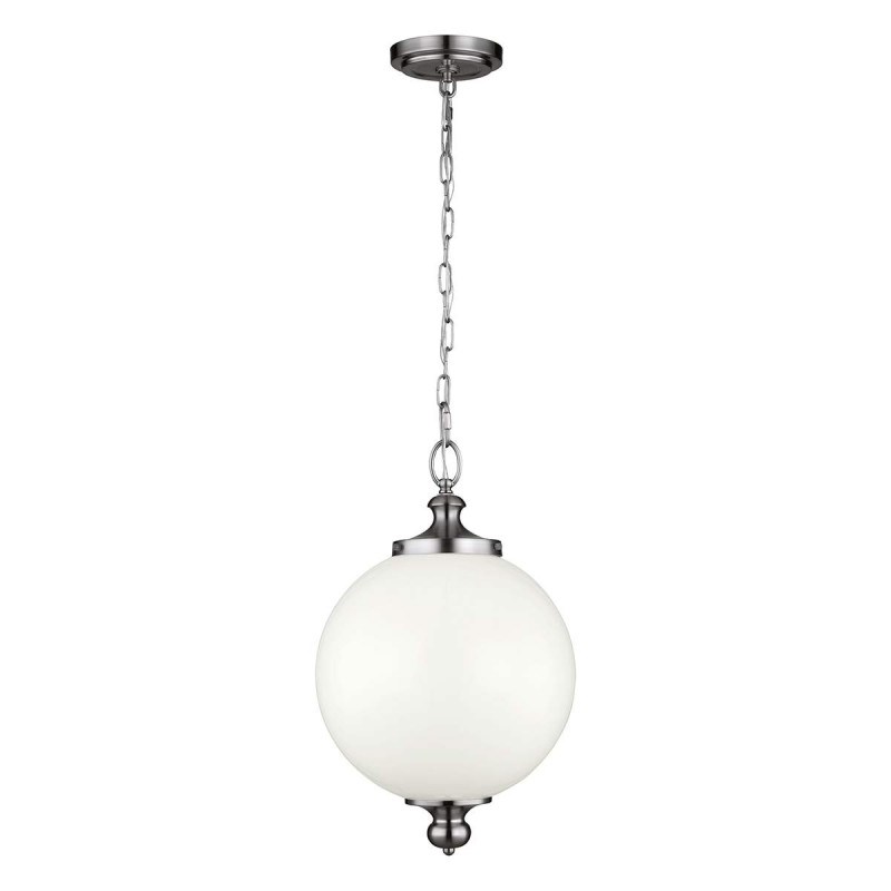 Grand luminaire suspendu Parkman 1 lumière - Nickel poli