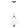 Grand luminaire suspendu Parkman 1 lumière - Nickel poli