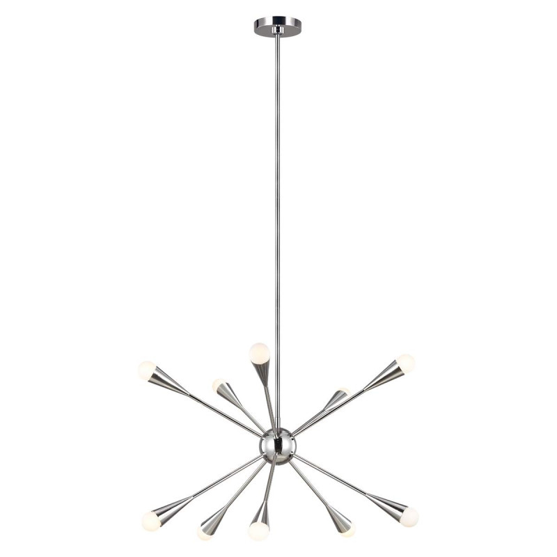 Lustre Jax 10 lumières - Nickel poli