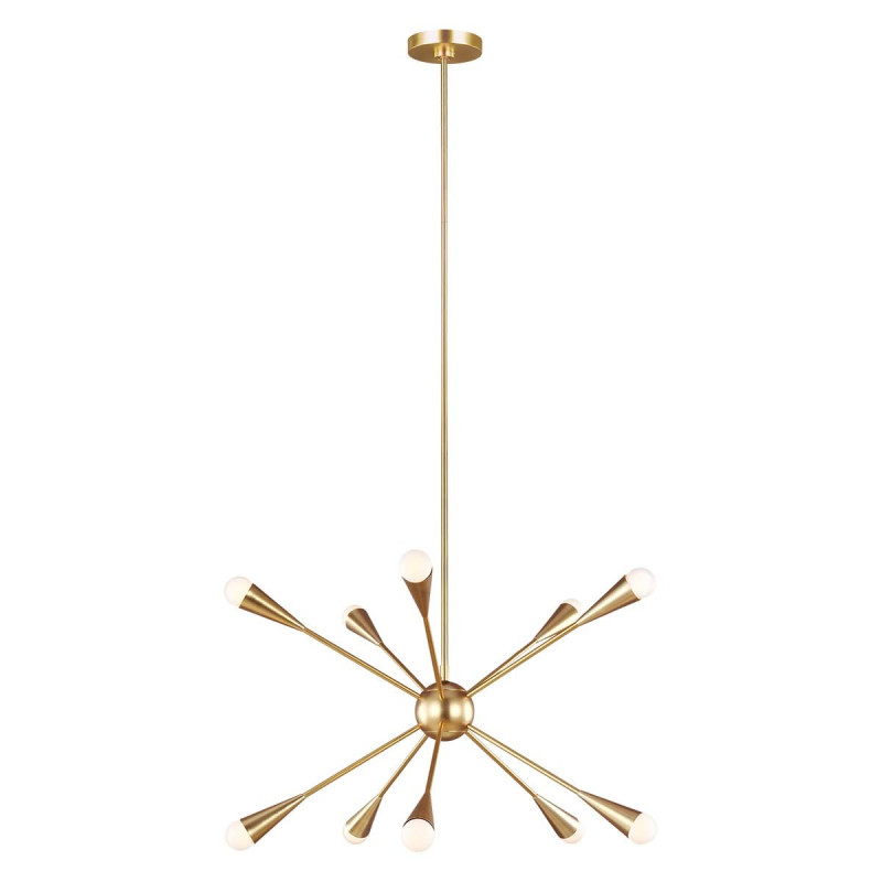 Lustre Jax 10 lumières - Laiton bruni