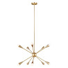 Lustre Jax 10 lumières - Laiton bruni