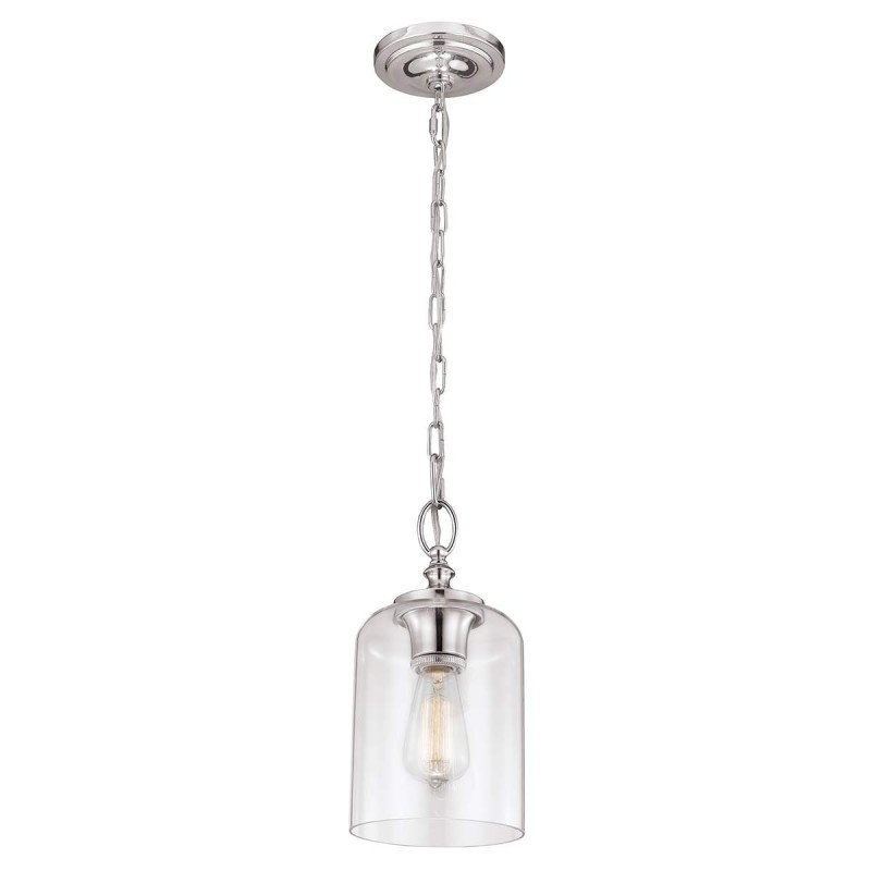 Mini-suspension en nickel poli Hounslow 1 lumière