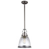 Suspension moyenne en nickel satiné Hobson 1 lumière -