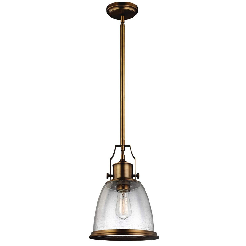 Suspension moyenne en laiton vieilli Hobson 1 lumière -