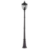 Poteau grande taille English 3 lumières - Noir