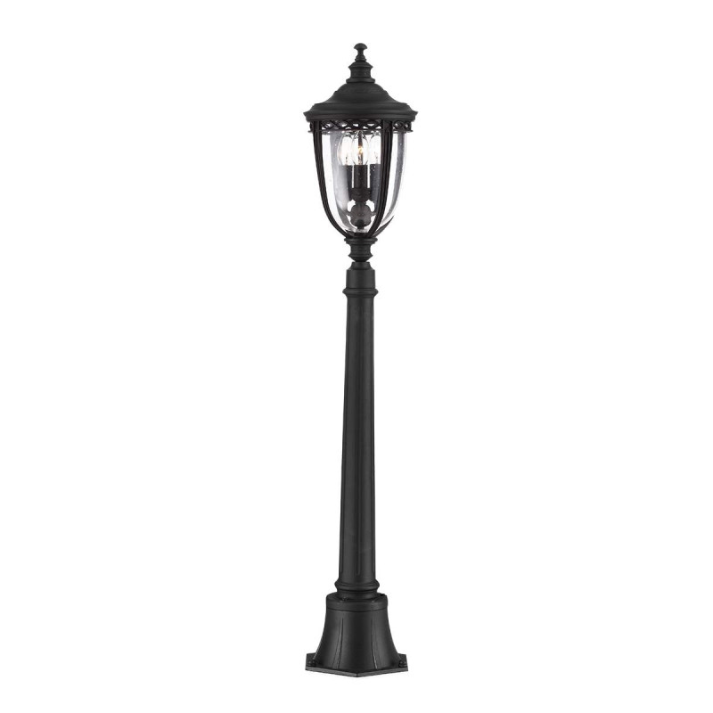 Pilier moyen English 3 lumières - Lanterne noir