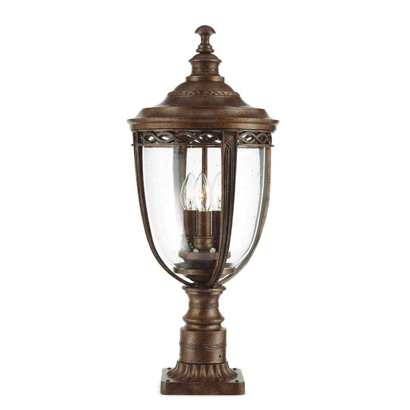 Grand potelet English 3 lumières - Bronze anglais