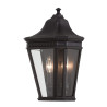 Demi lanterne murale Cotswold 2 lumières - Noir