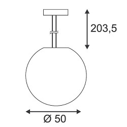 Rotoball e27, suspension, plastique blanc, e27, 60w max.