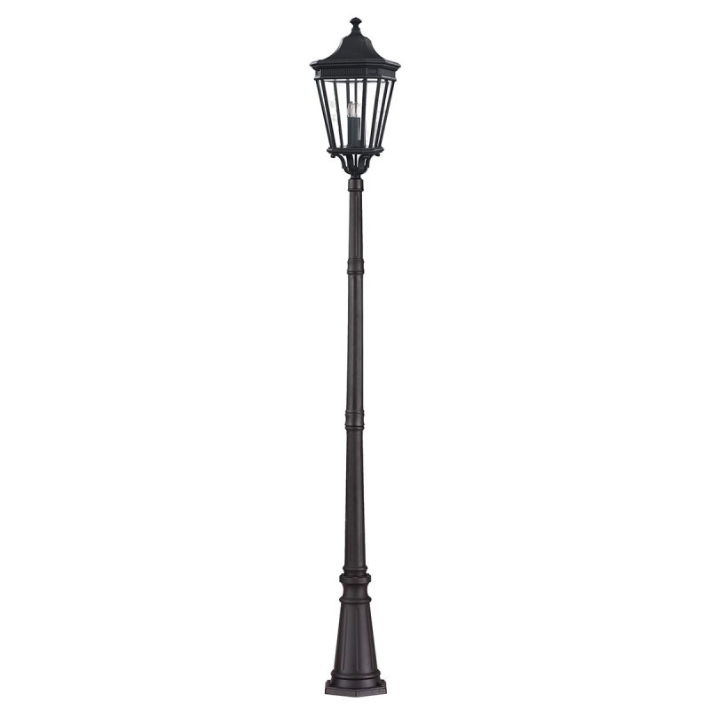 Grand poteau Cotswold 3 lumières - Noir