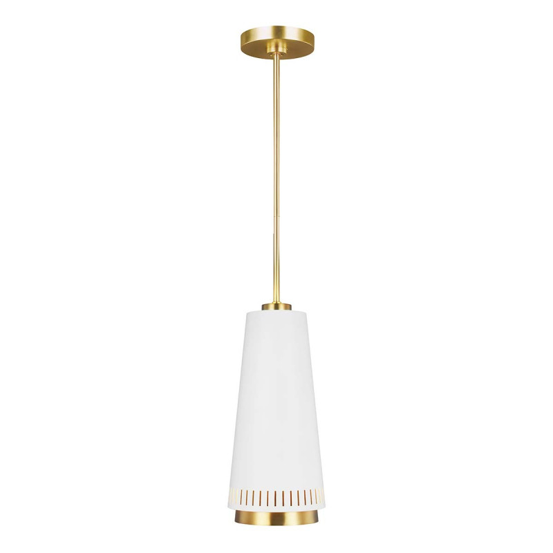 Suspension Carter 1 lumière - Style A -Blanc mat