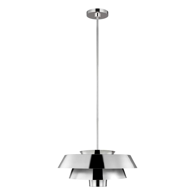 Suspension Brisbin 1 lumière - Nickel poli