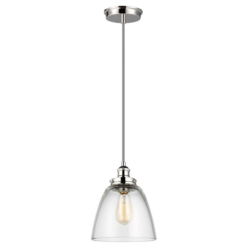 Suspension Baskin 1 lumière - Nickel poli