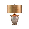 Jackson  Lampe à poser 1 Lumière- Argent vieilli avec détails de feuilles d'or