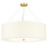 "Suspension avec plaque de plafond en laiton vieilli Pearce 34"""