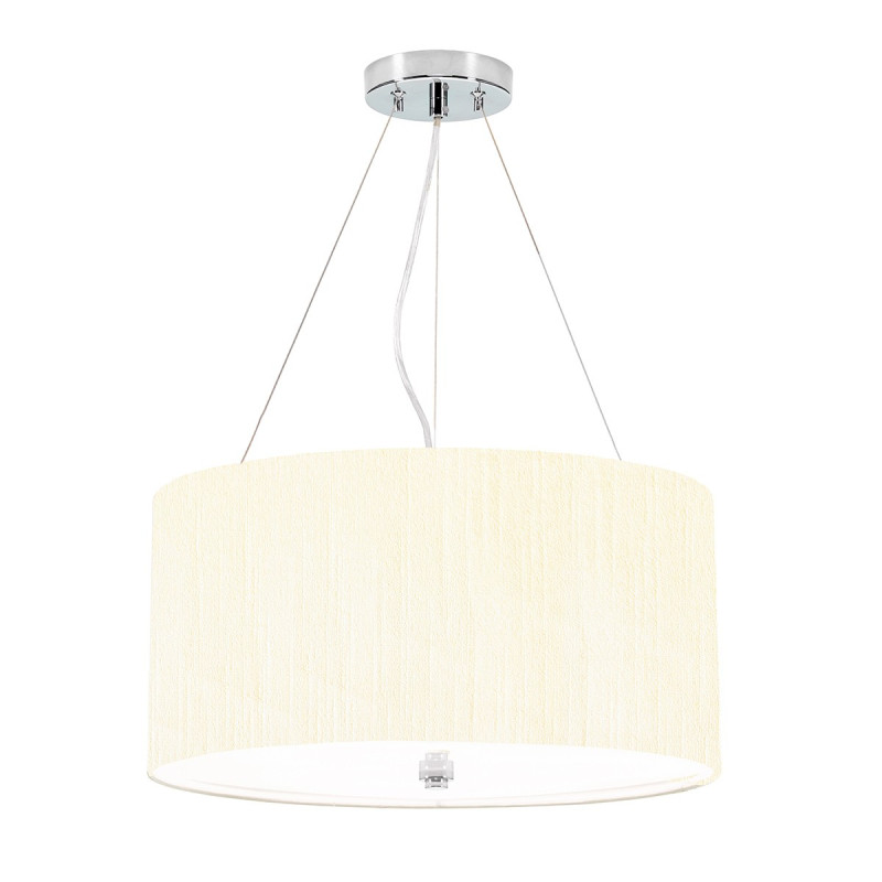 "Suspension avec plaque de plafond en chrome poli Pearce 18"""