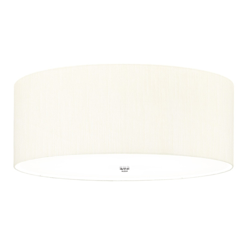 "Plafonnier avec fleuron en chrome poli Fletcher 26"""