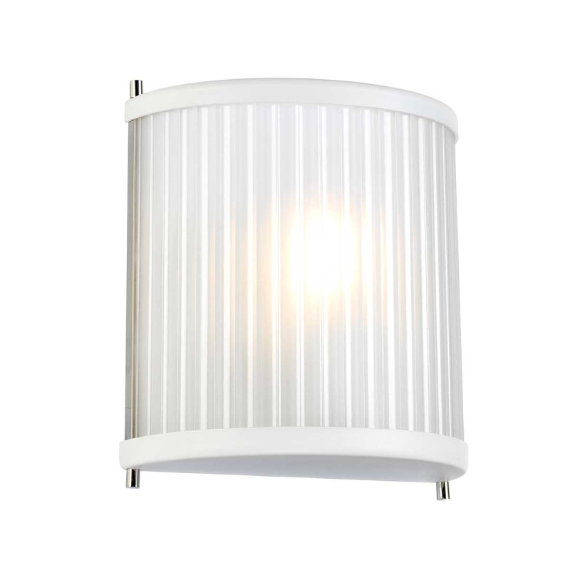 Applique murale Corona 1 lumière - Blanc nickel poli