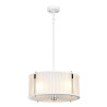 Suspension Corona 3 lumières - Blanc nickel poli