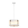 Suspension Corona 2 lumières - Blanc nickel poli