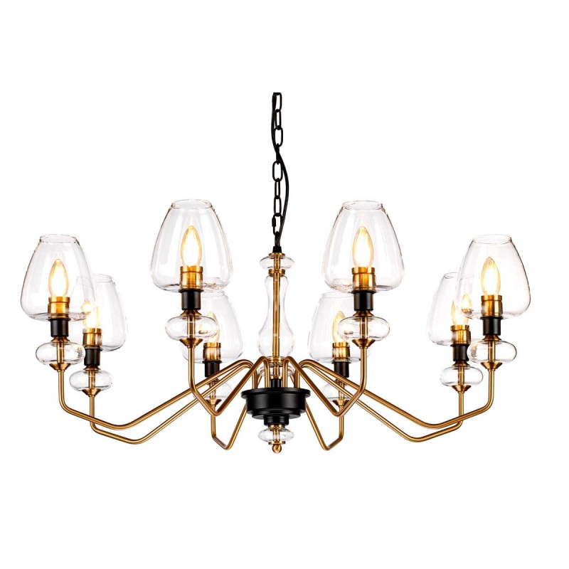 Lustre Armand 8 lumières - Laiton vieilli