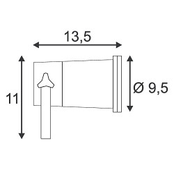 Projecteur extérieur Nautilus noir avec piquet xl