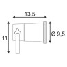 Projecteur extérieur Nautilus noir avec piquet xl