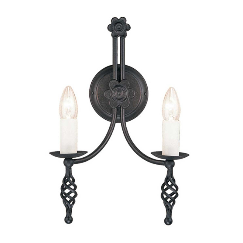 Applique murale noir Belfry 2 lumières