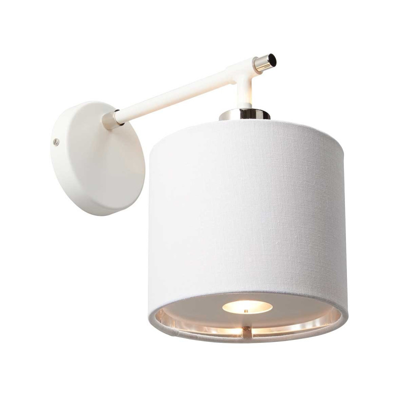 Applique murale Balance 1 lumière - Blanc et nickel poli