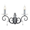 Applique murale Amarilli 2 lumières - Noir/Argent