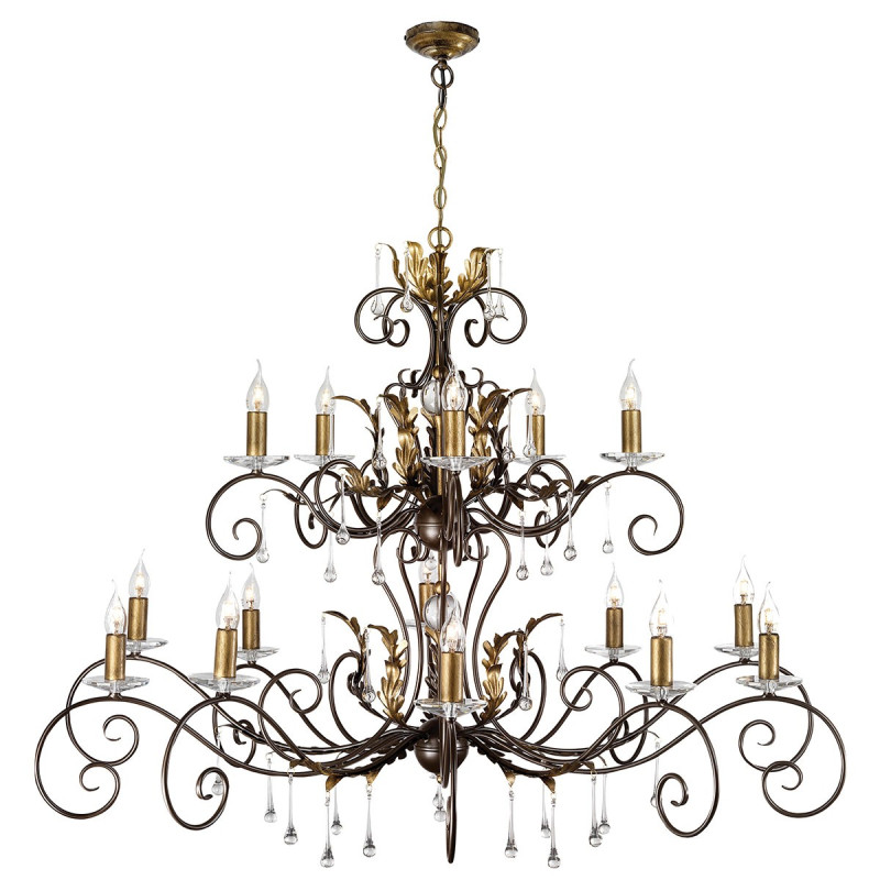 Lustre Amarilli 15 lumières - Bronze