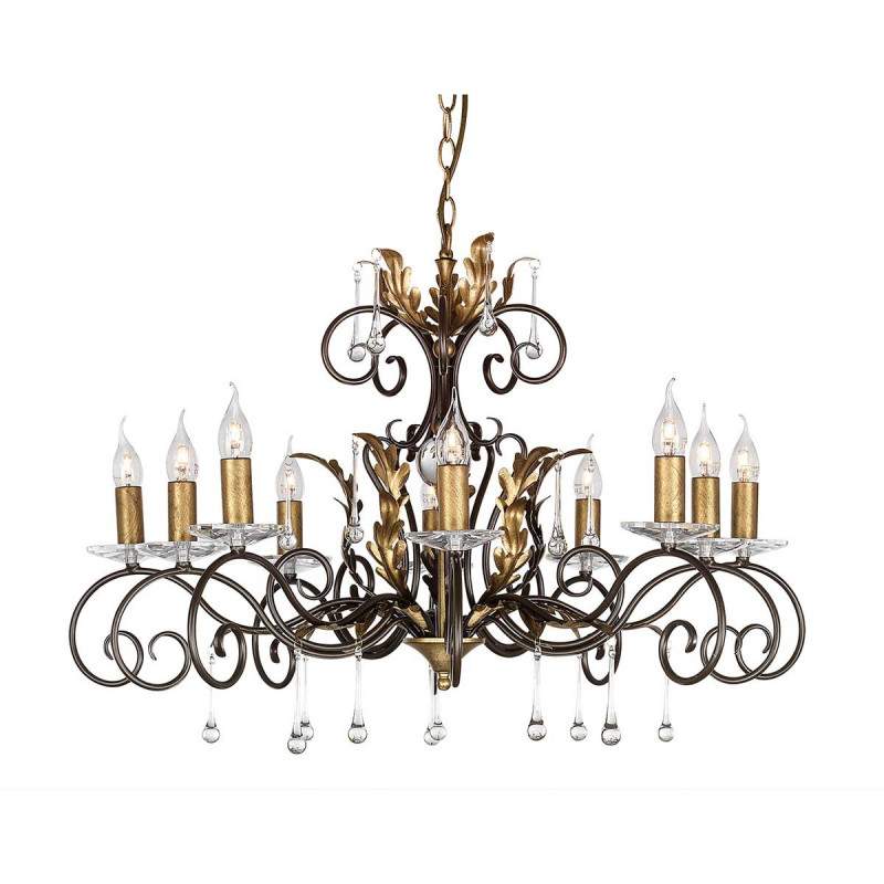 Lustre Amarilli 10 lumières - Bronze/Or