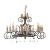 Lustre Amarilli 10 lumières - Bronze/Or