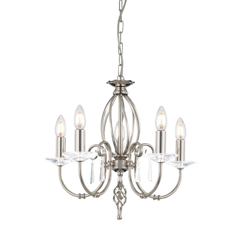 Lustre Aegean 5 lumières - Nickel poli
