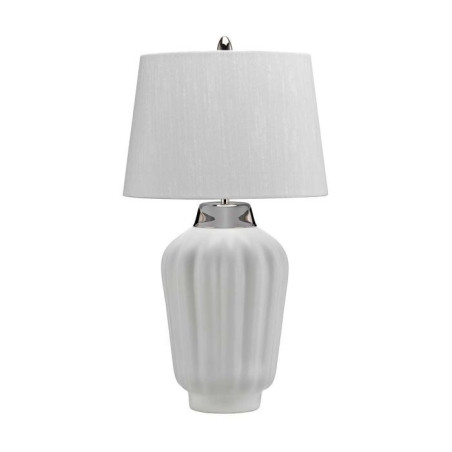 Lampe de table Bexley 1 lumière - Blanc et nickel poli Elstead