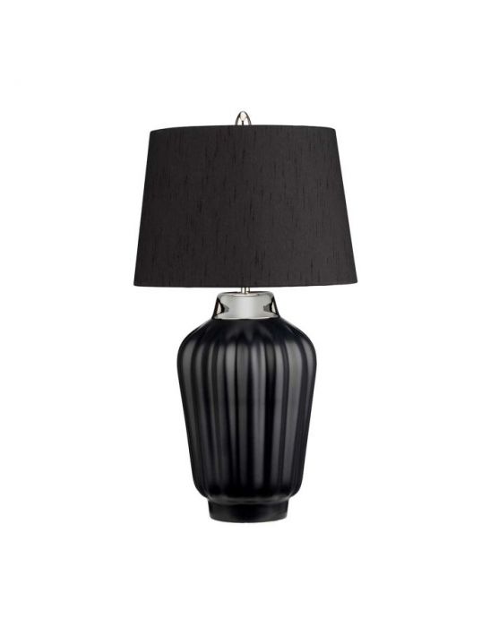 Lampe de table Bexley 1 lumière - Noir et nickel poli Elstead