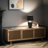 Lampe de table Bexley 1 lumière - Noir et nickel poli Elstead