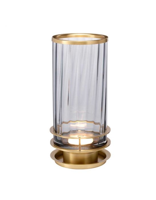 Lampe de table Arno - fumé - Laiton vieilli Elstead