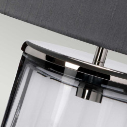Lampe de table Reno - fumé - Nickel poli Elstead