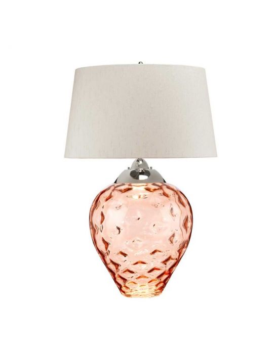 Grande lampe de table Samara - Saumon Elstead