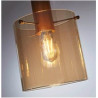 Sweden 4Lt Bar Pendant - Mocha Metal & Amber Glass