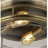 Glasgow 2Lt Flush  - Antique Brass Metal & Clear Glass