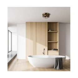 Glasgow 2Lt Flush  - Antique Brass Metal & Clear Glass