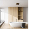 Glasgow 2Lt Flush  - Antique Brass Metal & Clear Glass