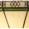 New York  2Lt Semi-Flush - Brass Metal & Stained Glass
