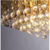 Hanna 8Lt Flush  - Gold Metal & Clear Crystal