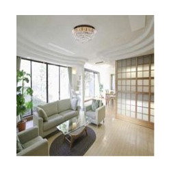 Hanna 8Lt Flush  - Gold Metal & Clear Crystal