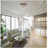 Hanna 8Lt Flush  - Gold Metal & Clear Crystal