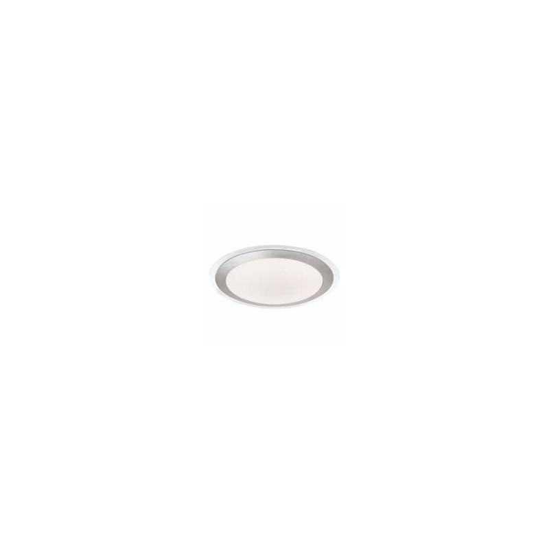 Chester LED Bathroom Flush  -  Acrylic & Silver Metal, IP44